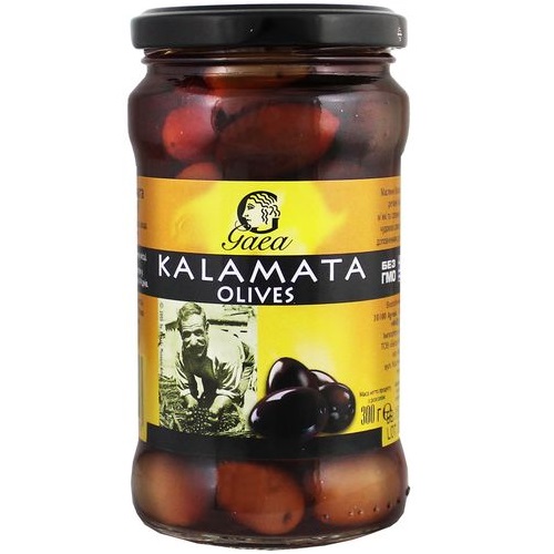 GAEA оливки Каламата с косточкой 300г