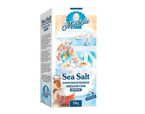 Соль морская мелкая Marbelle 750г