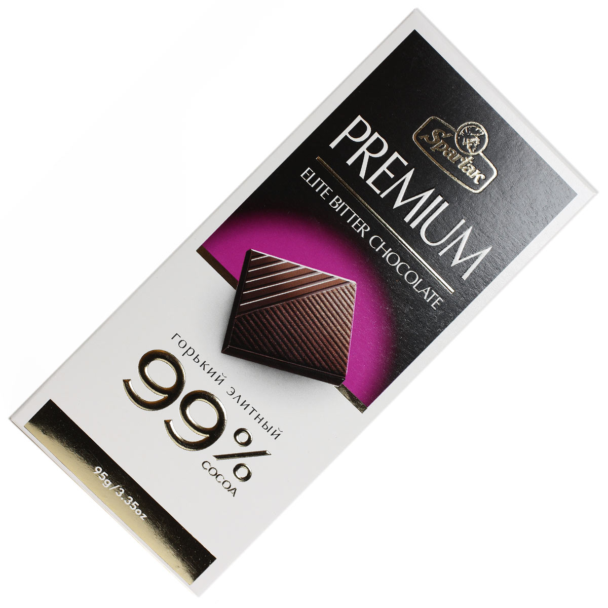 СПАРТАК шоколад горький элитный премиум 99% 95г