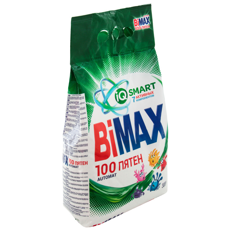 БиМакс стиральный порошок BiMax 100 пятен 3кг 