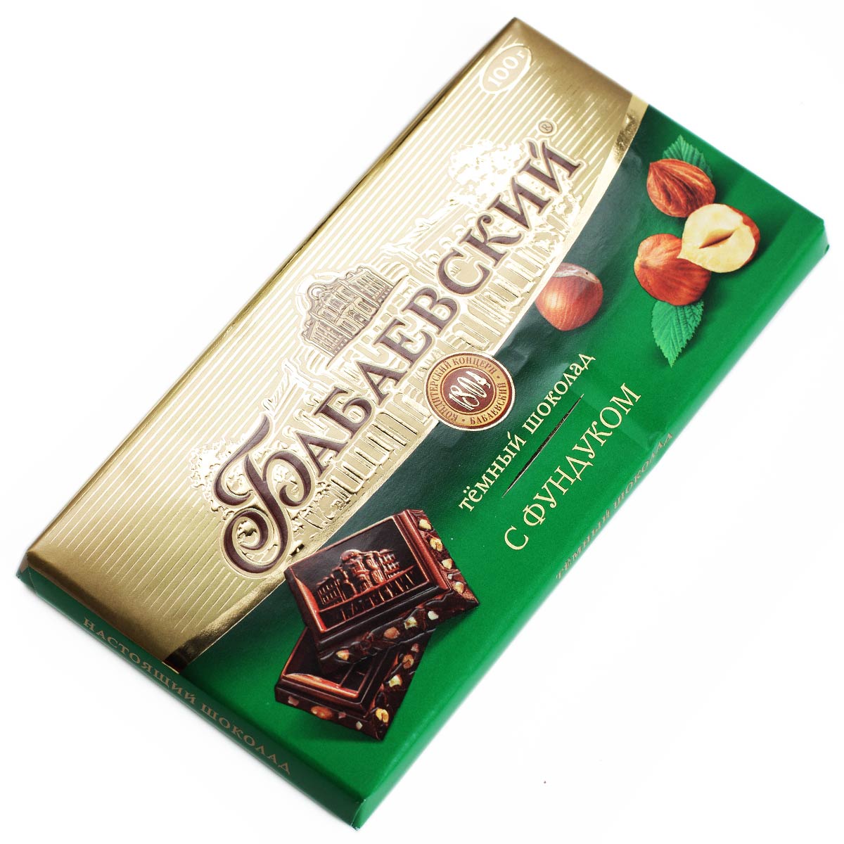 Бабаевский шоколад темный с фундуком 100г