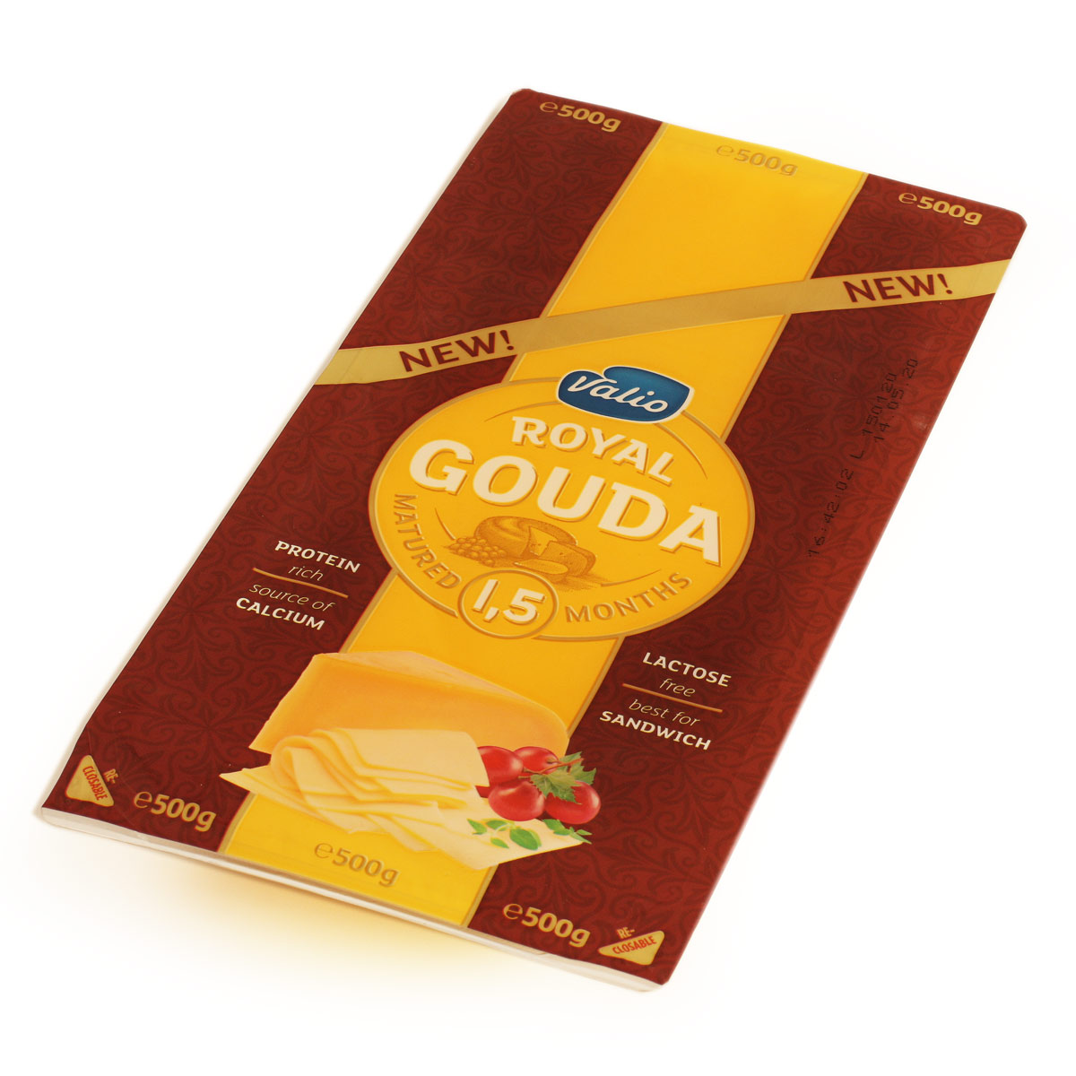 Valio Royal Gouda сыр Валио нарезка 27% 500г