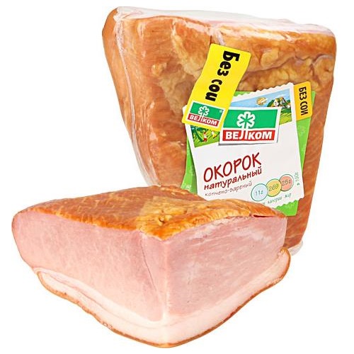 ВЕЛКОМ Окорок натуральный копчено-вареный 
