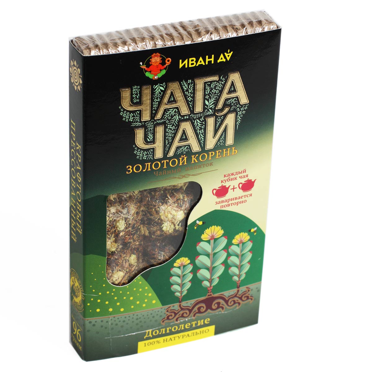 ЧАГА ЧАЙ Золотой корень чайный напиток Долголетие 96г ЧАГА ЧАЙ Золотой корень чайный напиток Долголетие 96г