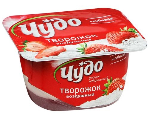 ЧУДО Творожок воздушный Клубника 4.2% 100г ЧУДО Творожок воздушный Клубника 4.2% 100г