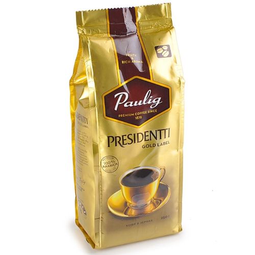 PAULIG Presidentti Gold Label кофе зерновой 250г PAULIG Presidentti Gold Label кофе зерновой 250г
