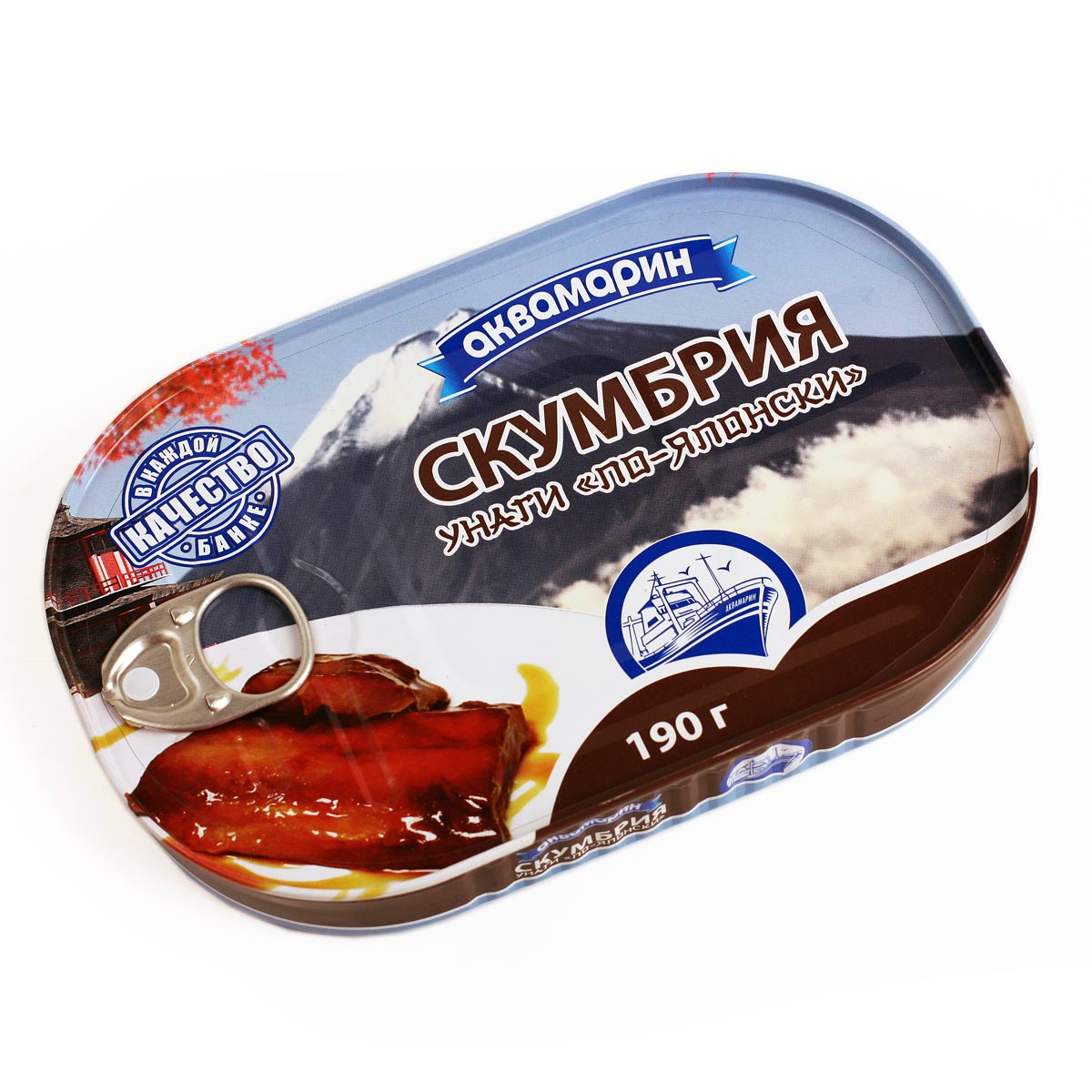 Скумбрия унаги по-японски банка 190г с ключом, Аквамарин