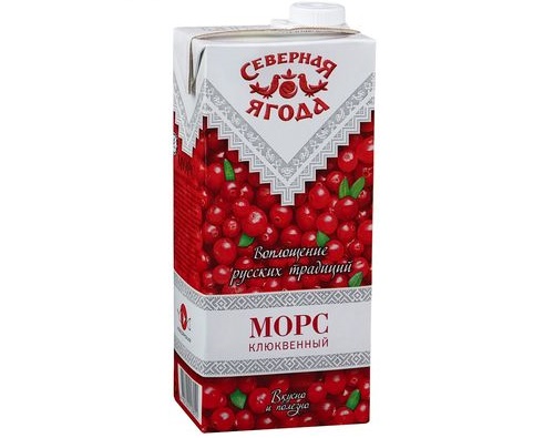 СЕВЕРНАЯ ЯГОДА, Морс Клюквенный, 0,95л 