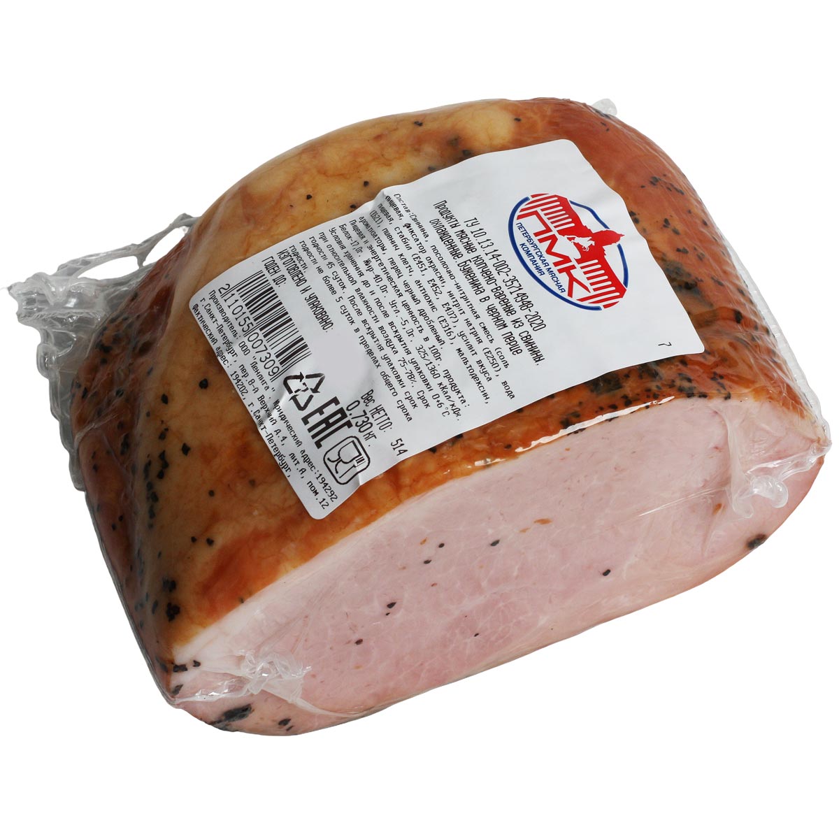 Буженина в черном перце варено-копченая ПМК