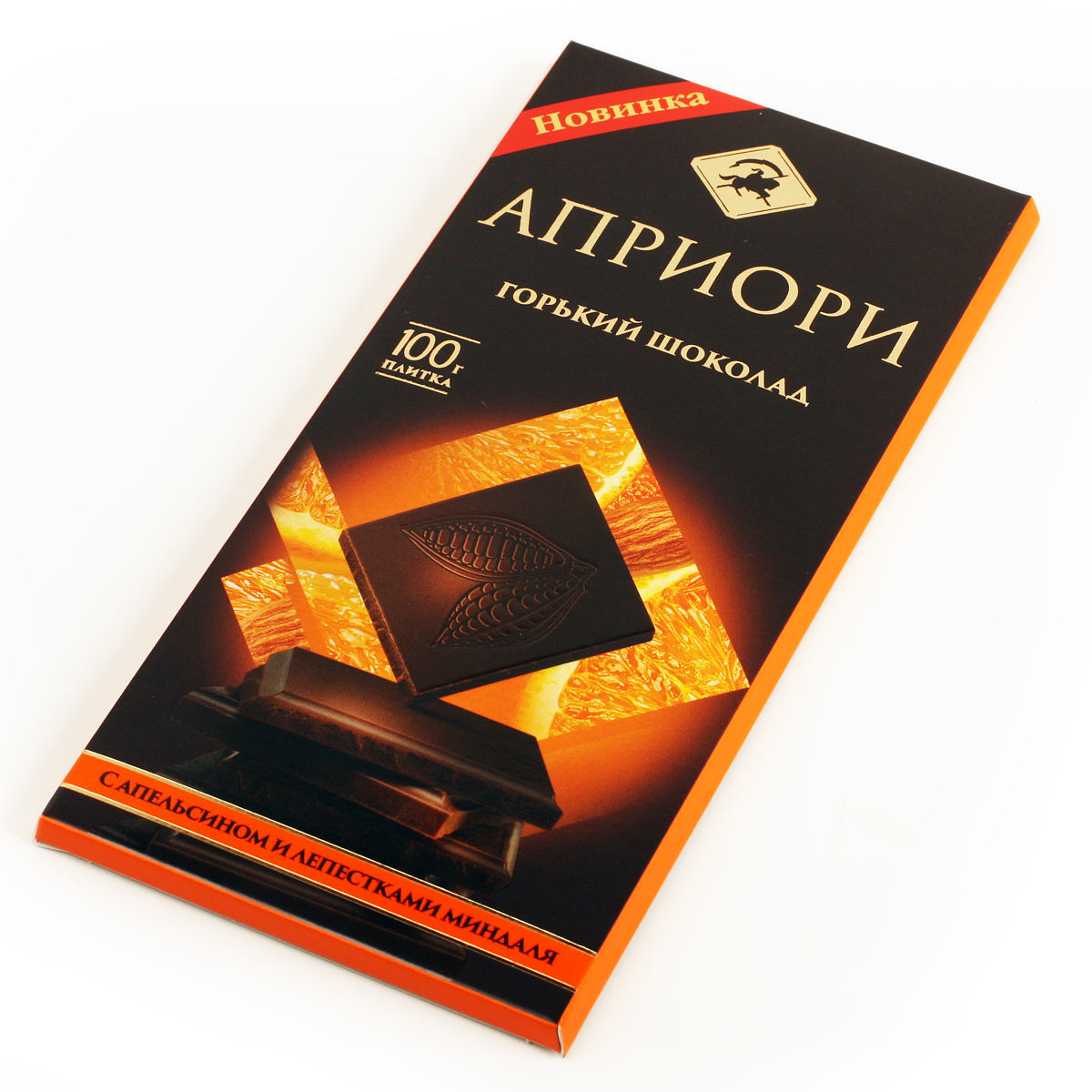 АПРИОРИ шоколад цукаты апельсина и лепестки миндаля 100г АПРИОРИ шоколад цукаты апельсина и лепестки миндаля 100г