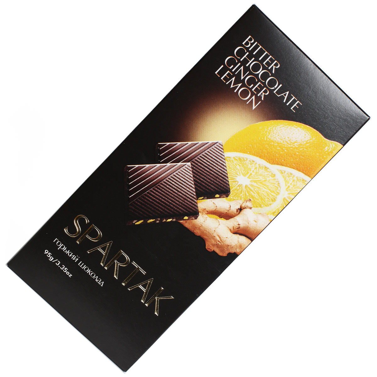 СПАРТАК шоколад горький с имбирем и лимоном 56% 95г