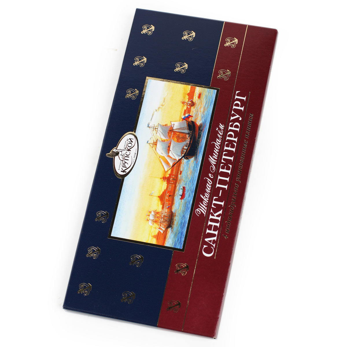 Шоколад Санкт-Петербург с миндалем Фабрика Крупской 100г