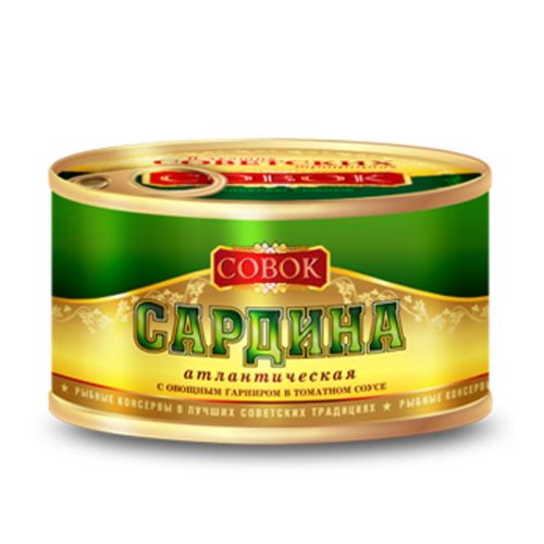 СОВОК Сардина атлантическая в томатном соусе с овощным гарниром 250г