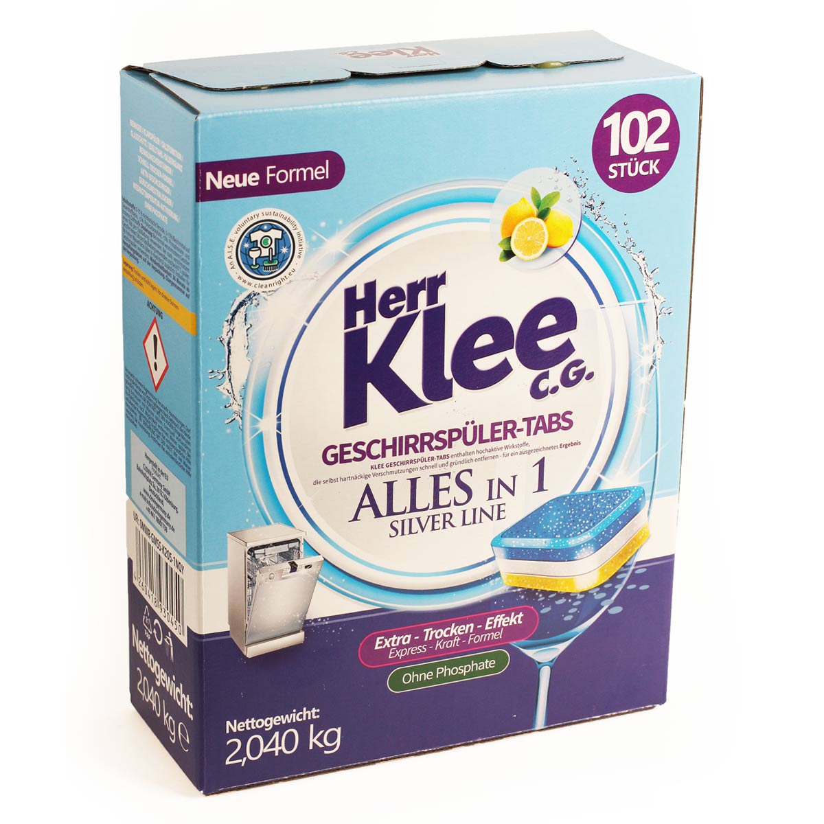 Таблетки для посудомоечной машины KLEE 102шт