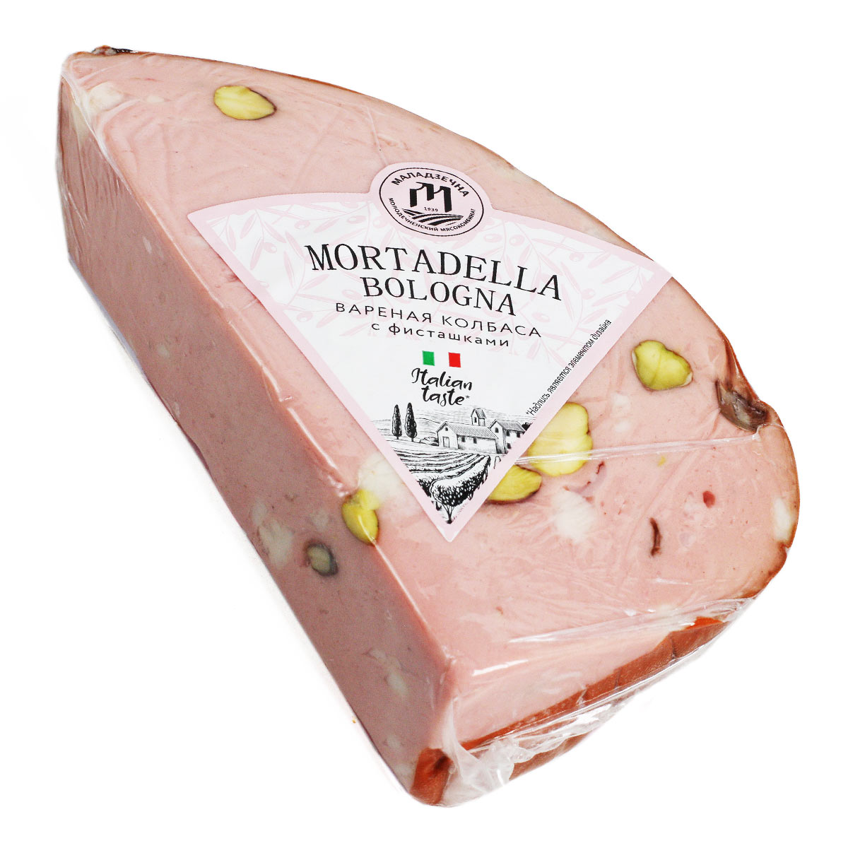 Колбаса вареная Мортаделла Болония с фисташкой Маладзечна