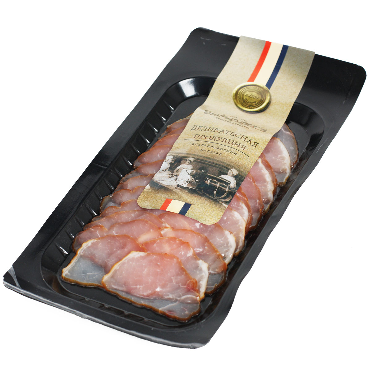 Балык свиной Люкс в нарезке 150г НОВГОРОДСКИЙ пищевой комбинат