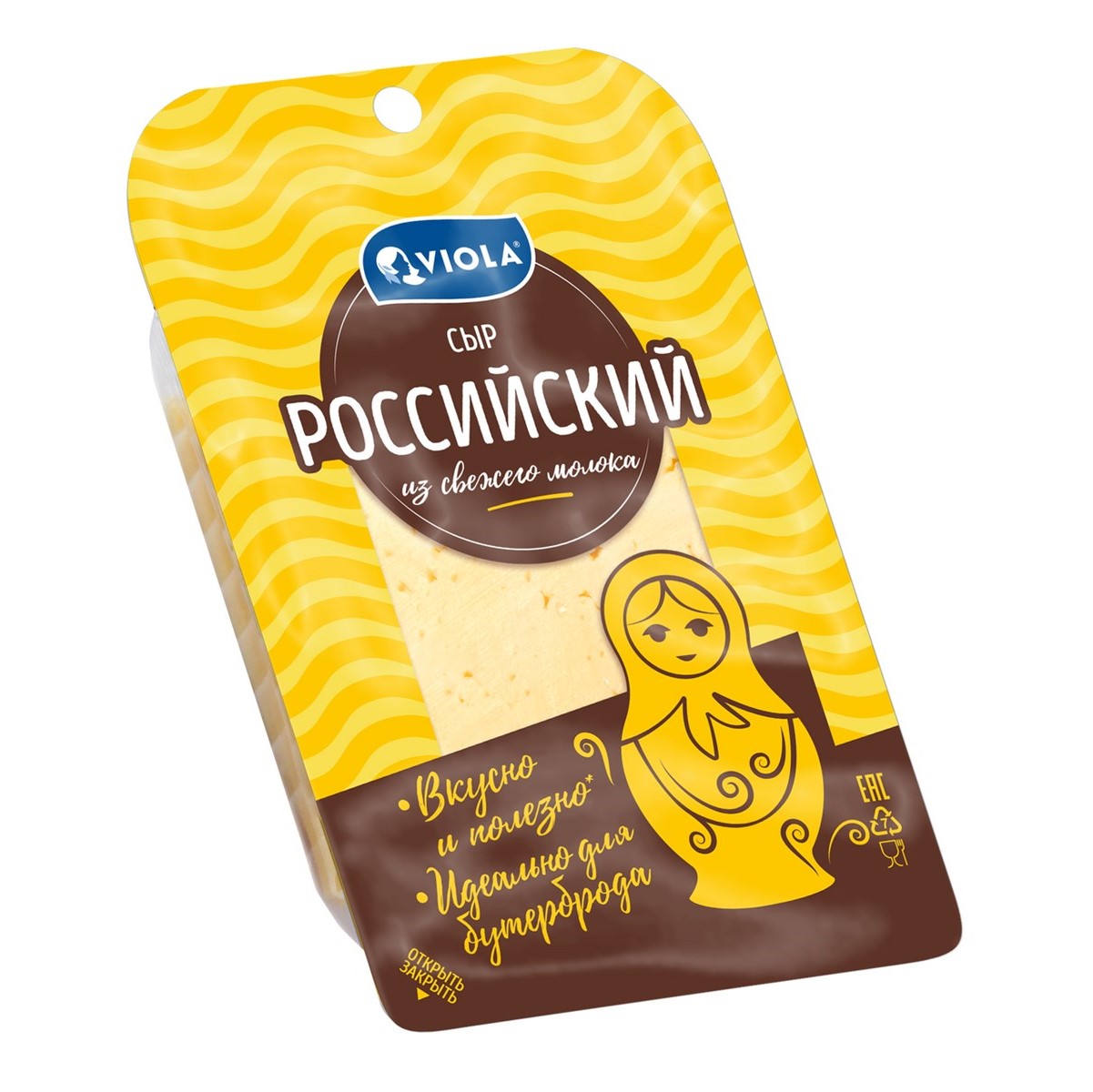 VIOLA сыр Российский Виола нарезка 50% 120г VIOLA сыр Российский Виола нарезка 50% 120г