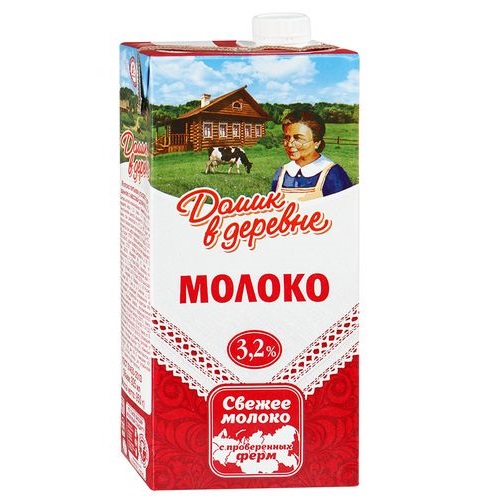 ДОМИК В ДЕРЕВНЕ молоко питьевое ультрапастеризованное 3.2% 925мл