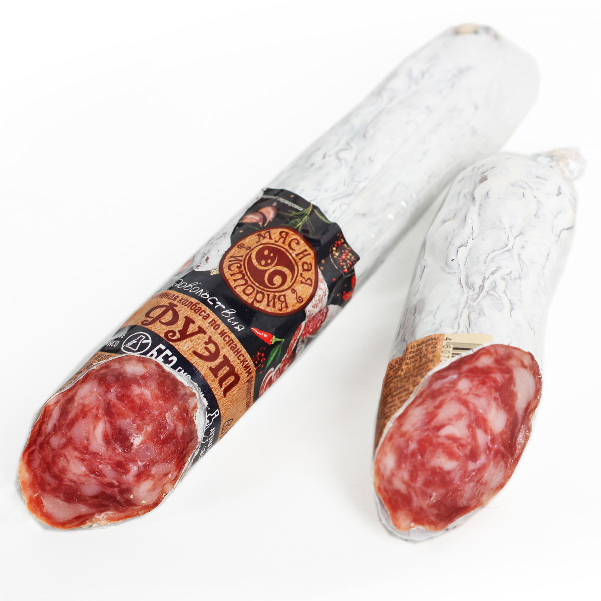 Мясная История  Колбаса сыровяленая Фуэт  200г Иней