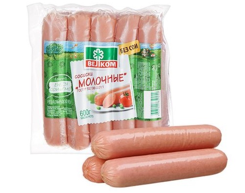 ВЕЛКОМ Сосиски Молочные, 600г