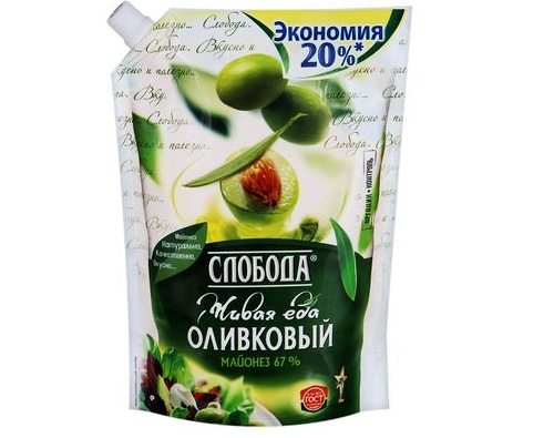 СЛОБОДА Майонез оливковый 67% 800мл СЛОБОДА Майонез оливковый 67% 800мл