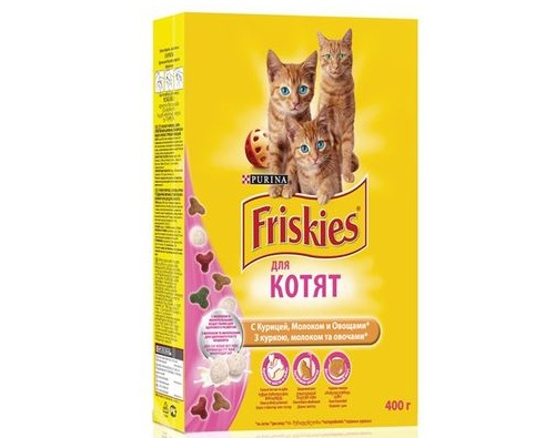 FRISKIES Корм сухой для котят с курицей, 400гр.