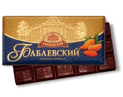 Бабаевский шоколад с миндалем 100г Бабаевский шоколад с миндалем 100г