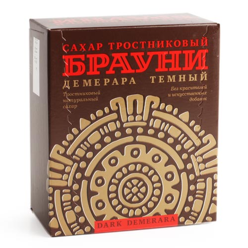 Сахар тростниковый кусковой Брауни Демерара темный 500г