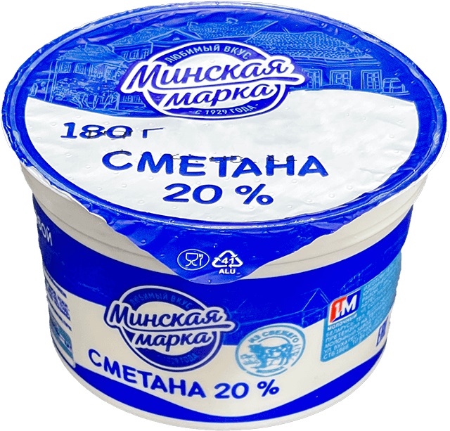 Минская Марка сметана 25% 180г 