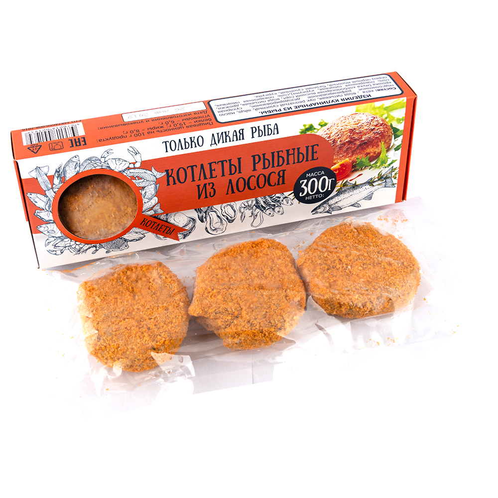 Рыбные котлеты из лосося Дон Креветон 300г