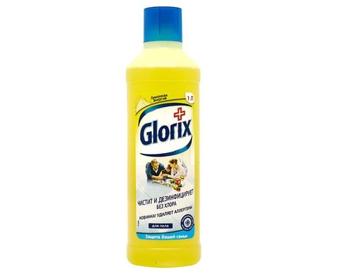 Glorix лимонная энергия средство для мытья полов 1л Glorix лимонная энергия средство для мытья полов 1л