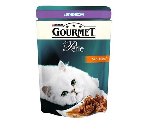GOURMET PERLE для взр. кошек Ягненок, 85г