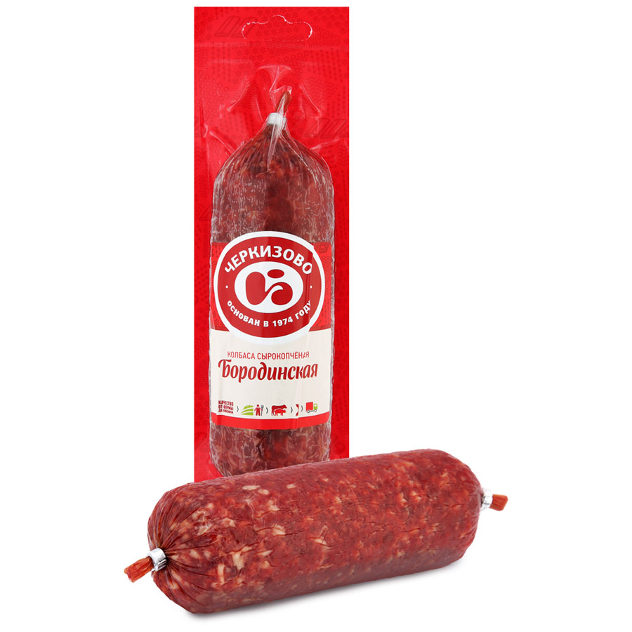 ЧЕРКИЗОВСКИЙ колбаса Бородинская сырокопченая 300г