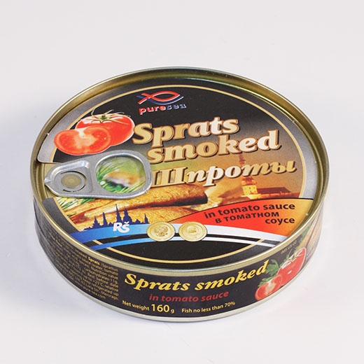 Шпроты в томатном соусе, Латвия, "Pure Sea" 160 г.