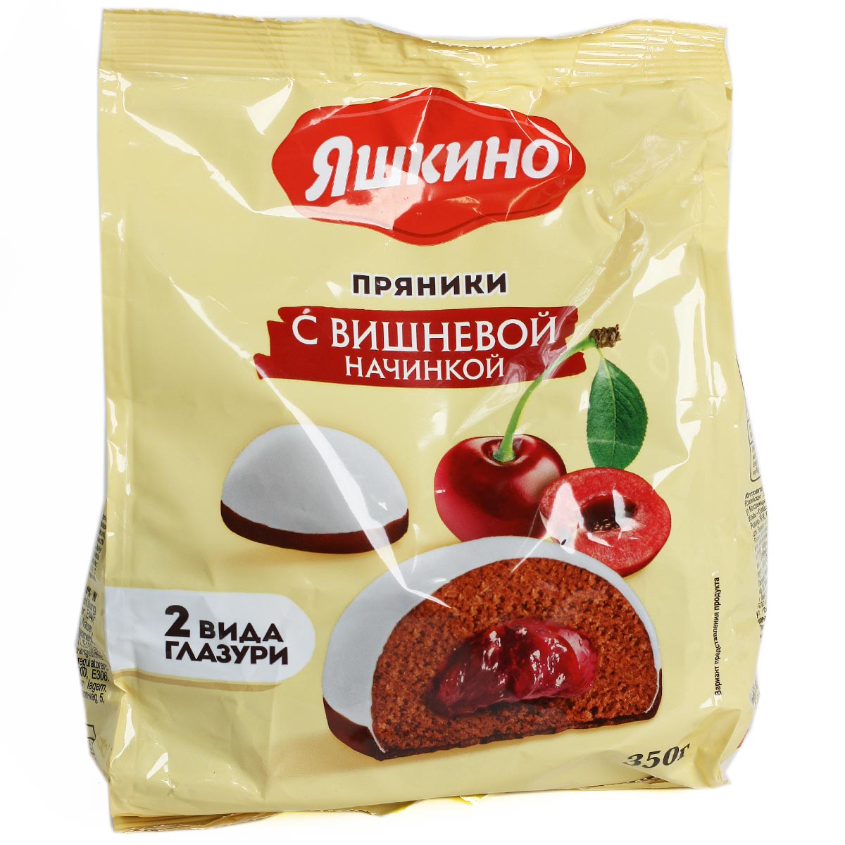 Яшкино пряники с вишневой начинкой 350г Яшкино пряники с вишневой начинкой 350г