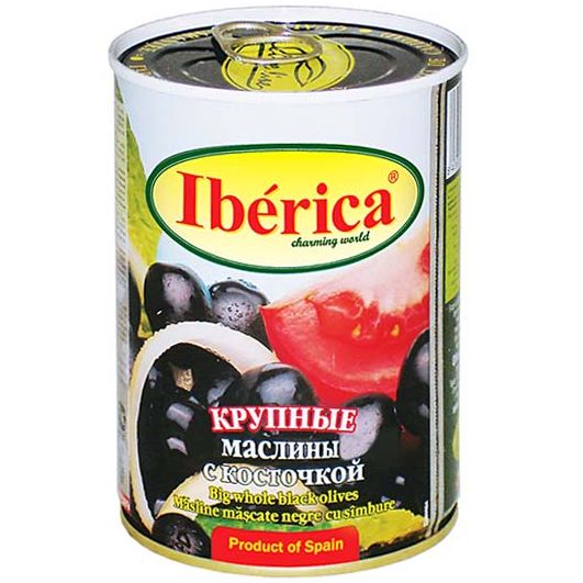 IBERICA маслины крупные с косточкой 360г