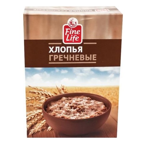 Fine Life хлопья гречневые 500г