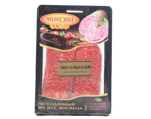 МИКОЯН колбаса Посольская сырокопченая нарезка 150г