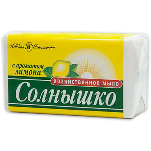Невская косметика мыло Солнышко хозяйственное с ароматом лимона 140г