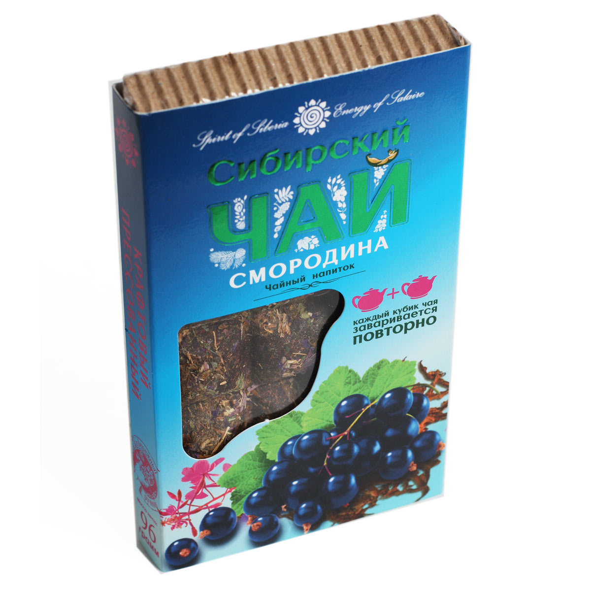Сибирский чай смородина крафтовый пресованный 96г Река Жизни Сибирский чай смородина крафтовый пресованный 96г Река Жизни