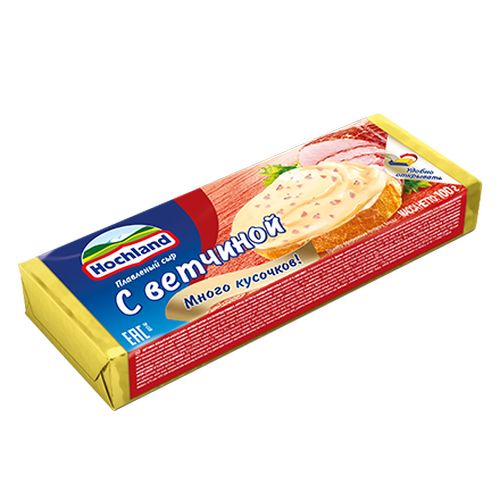 Хохланд с ветчиной сыр плавленый 100г