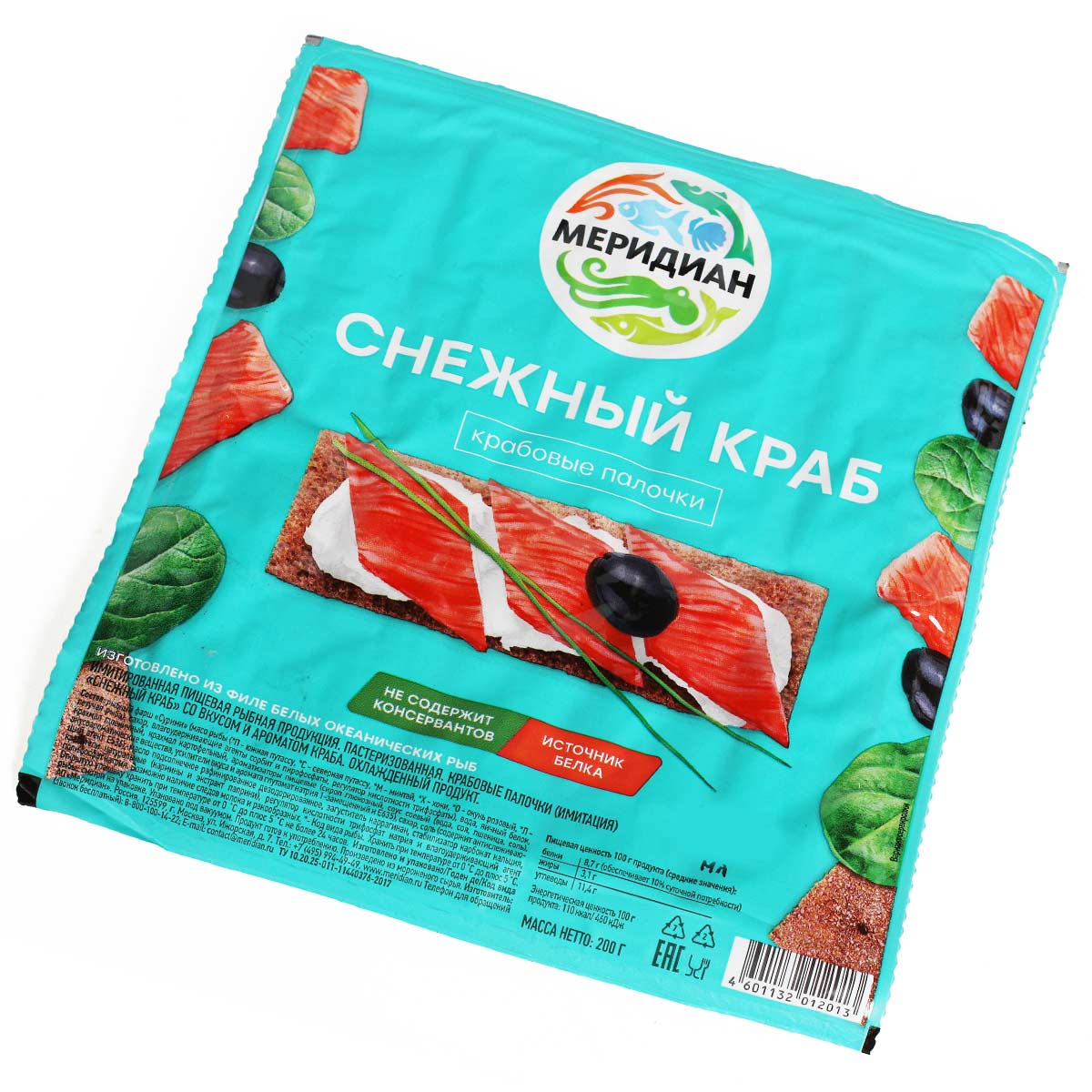 Крабовые палочки Снежный краб 200г Мередиан