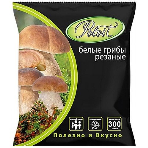 Белые грибы резаные Polvit 300г