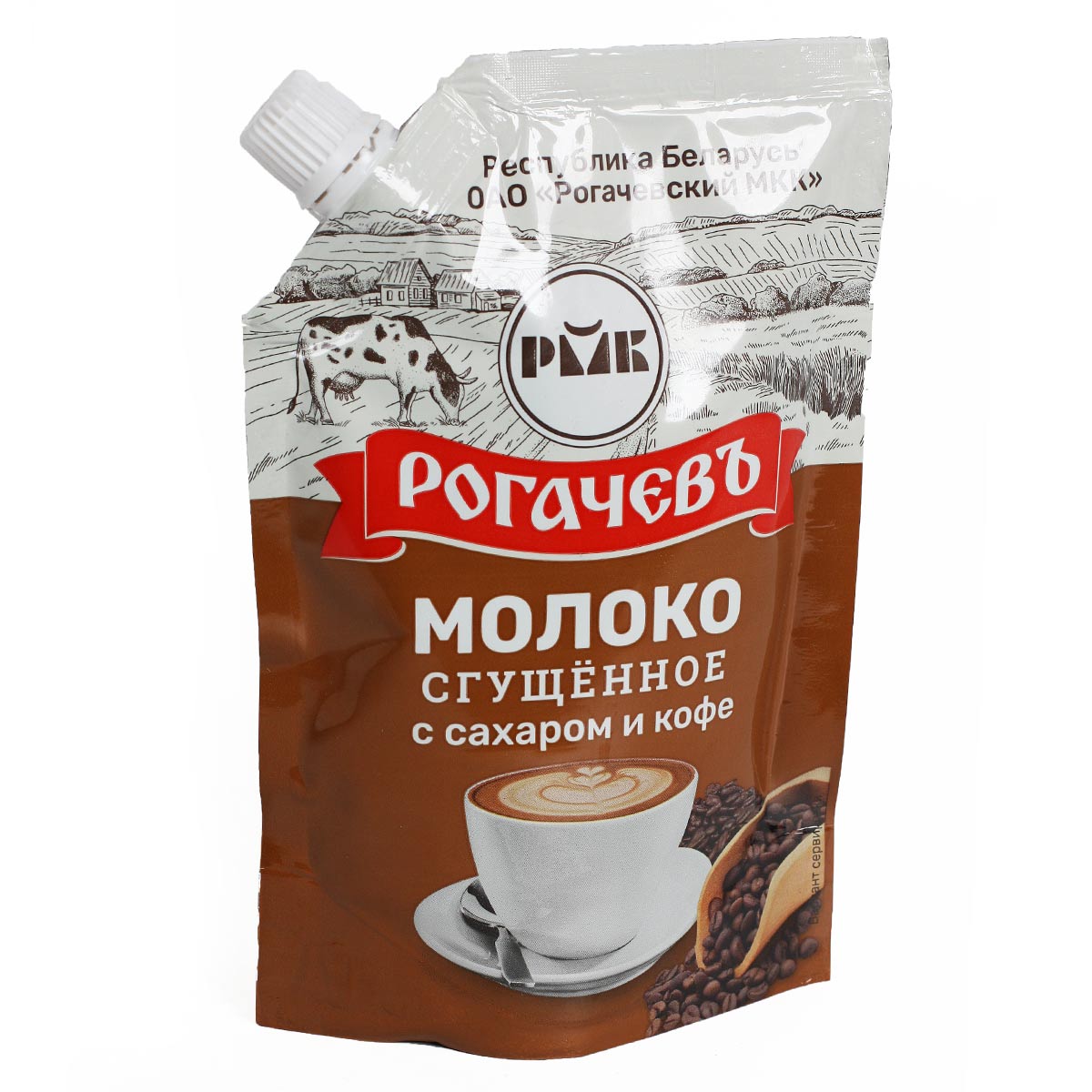 РОГАЧЕВЪ молоко сгущенное с сахаром и кофе в сашете 270г 