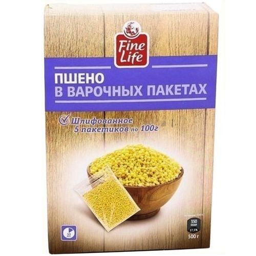 FINE LIFE пшено быстрой варки в пакетах 5X80 г