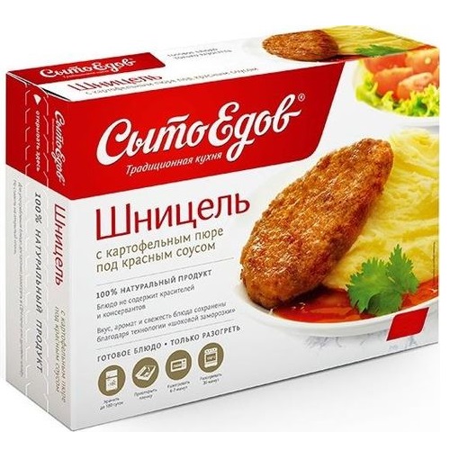 СЫТОЕДОВ Шницель с картофельным пюре 280г СЫТОЕДОВ Шницель с картофельным пюре 280г