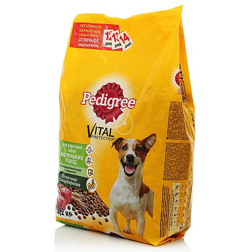 PEDIGREE сухой для малых пород с говядиной 2.2кг