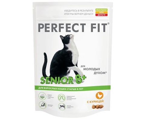Perfect Fit д/кошек, ст. 7 лет, с курицей, 650 г