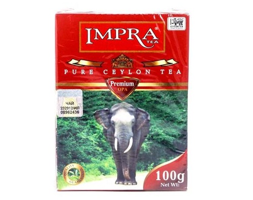 IMPRA чай черный Цейлонский крупнолистовой премиум 100г