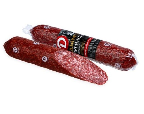 ДЫМОВ колбаса Зернистая сырокопченая 300г 